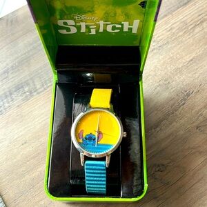 Stitch Watch Colorful Yellow and Blue Strap- FUN FASHION! Practical,Giftable